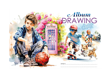 Альбом для рисования А4 40 листов скоба МД Мальчик  24133