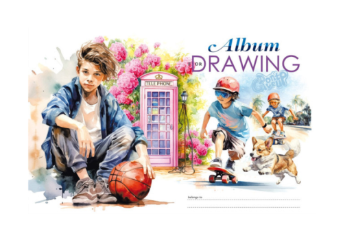 Альбом для рисования А4 40 листов скоба МД Мальчик  24133