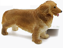 Іграшка Силіконова тягнучка собака Ретривер коричневий 13см  02306