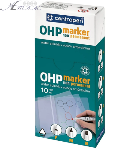 Маркер Non-Permanen Centropen Зелений 0,6 мм  2646/04 фото 2