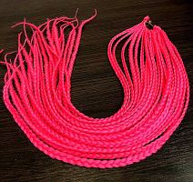 Косички плетеные 50см Розовые 24 шт 01258