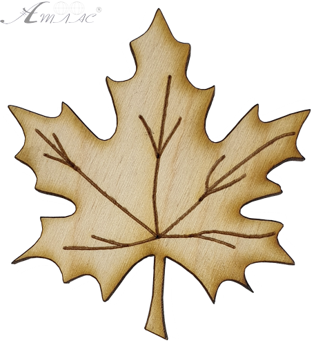 Фігурка фанерна - Лист кленовий 7 см AS-4672, В-0112