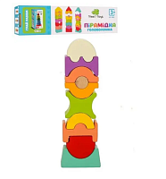 Іграшка дерев'яна пірамідка головоломка  MD2883