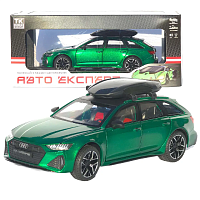 Машинка Автоексперт Audi RS6 зелена 20см двері світло звук  1870-07
