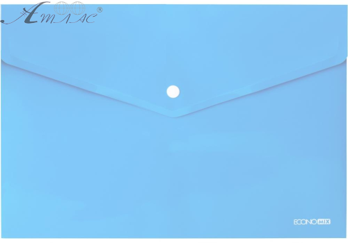 Папка на кнопке А4 Economix непрозрачная голубая пастель 180мкм  31301-82