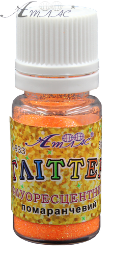 Блестки (Глиттер) Флуоресцентные Атлас 5 гр - Оранжевый AS-2033, А-933 фото 2