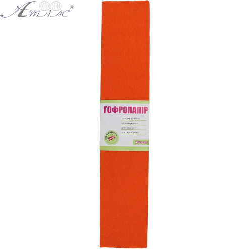 Папір гофрований 1 Вероесня помаранчевий 55 % 26,4 г 50 х 200 701517