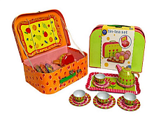 Іграшка Набір Чайний метал на 4 персони у валізі  066