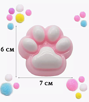 Игрушка таба Лапка розовая Антистресс Сквиш 7 см  0216