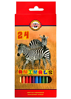 Олівці кольорові Koh-i-Noor Animals 24 кольорів 3554024008KS