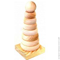 Іграшка пірамідка дерев'яна Руді ДОО6бу