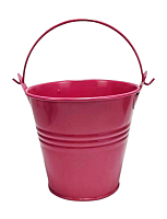 Відерко Декоративний метал 9,5 х 9,5см Диз № 3 три смуги Червоне  16703