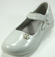 Туфли Clibee D-506 р. 27, 31 белые, с белыми бабочками