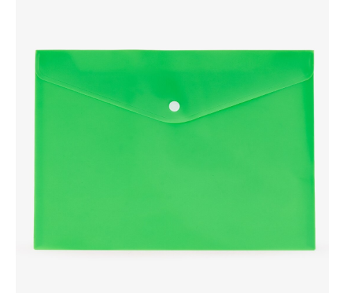 Папка на кнопке А4 Зеленая  07259