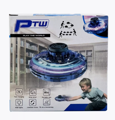 Игрушка Летающий спиннер бумеранг красный и синий D -8 см  09944 фото 2