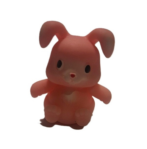 Игрушка силиконовая антистресс Зайчик розовый 5см  13711
