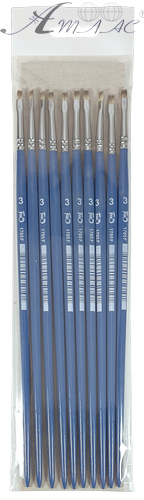 Кисть синтетика Плоская № 3 художественная 1705F3 фото 2 Кисть синтетика Плоская № 3 художественная 1705F3 фото 2