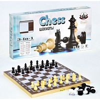 Игра Настольная Шашки, Шахматы, Нарды 3 в 1 F22016