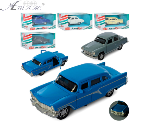 Машинка АвтоХіт ГАЗ 21 Волга металл инерционная 11см  М5670 фото 2