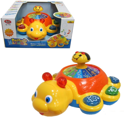 Развивающая игрушка Божья коровка, Песенки, названия животных, Алфавит  7454