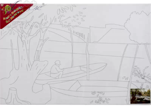 Холст с контуром Лодки на подрамнике 40 х 60 см 950995 Холст с контуром Лодки на подрамнике 40 х 60 см 950995