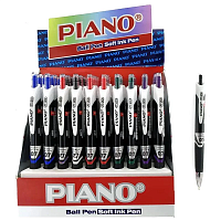 Ручка шариковая Piano Cиняя автоматическая треугольная  00376