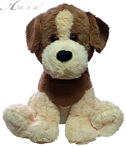 Іграшка М'яка Велика Собака 55 см бежево-коричнева Масяня  Q-298-113TM