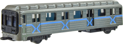 Модель Автопром Вагон Метро 17см Серый металл инерционный  09088