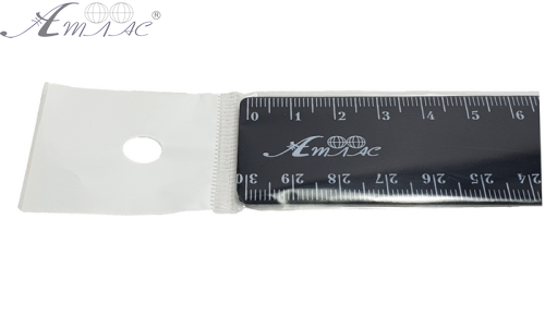 Линейка 30 см Черная пластик в упаковке AS-0608 фото 2