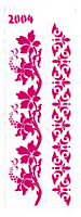 Трафарет для декора м'який, самоклейкий № 2004 ТМ-2004