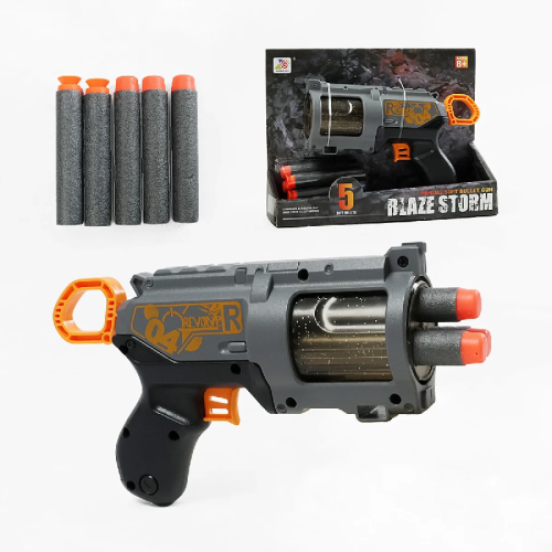 Игрушка Пистолет и поролоновые пули с присосками  7164