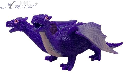 Игрушка Силиконовая тянучка Дракон двуглавый Фиолетовый 17 см  11676