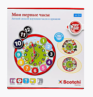 Игрушка Scotchi Развивающая Мои первые часы на липучке  20028