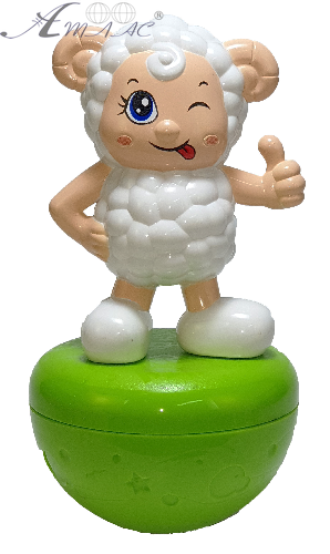 Іграшка Неваляшка Овечка музикальна 17см в коробці  2215А