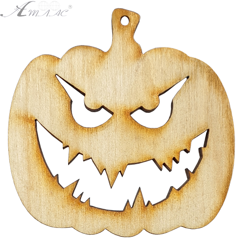 Фігурка фанерна - Гарбуз із вирізаною посмішкою 6 x 6 см AS-4614, В-0207