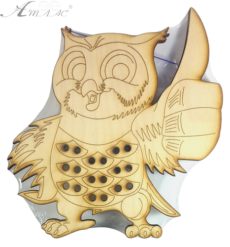 Іграшка розвиваюча Шнурівка Сова 18 х 19 см, з кольоровим шнурком 1 м AS-7132 фото 4