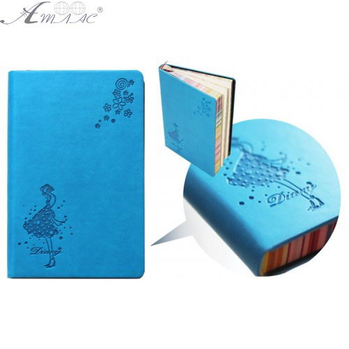 Блокнот 95 х 143 мм 100 л Девушка микс, цветные торцы GA6 118626