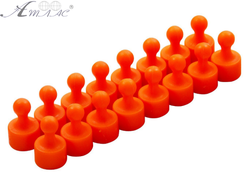 Магнит неодимовый Пешка для доски 12х20мм 1шт Оранжевый  04599