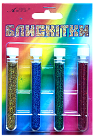 Блестки (Глиттер) Набор №  5 - 2 гр ( 4 шт ) - Золото Гол + Синий Гол + Зеленый Гол + Красный Гол AS-2205, А-974