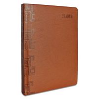Щоденник недатований А5 Leader шкірзамінник, коричневий, NPD-A5-4, 140604