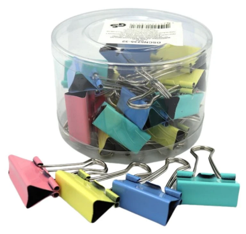 Биндер № 32 мм шириной Пастель микс ПОШТУЧНО  5235-32