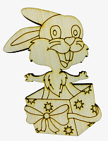 Фигурка фанерная - Кролик № 18 в коробке 7,5*4,5см  AS-4592