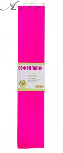 Бумага гофрированная 1 Вересня темно-розовая 55 % 26,4 г (50 х 200 см) 701518