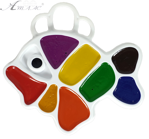 Акварель набор Луч - Рыбка 9цветов Акварель набор Луч - Рыбка 9цветов