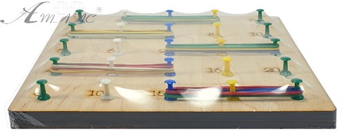 Іграшка розвиваюча Планшет Математичний 20 х 20 см з Цифрами, 25 пластикових стійок + 15 гумок AS-7147 фото 2