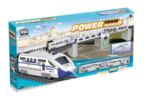 Игрушка Железная дорога Power TRAIN World свет, звук  2184