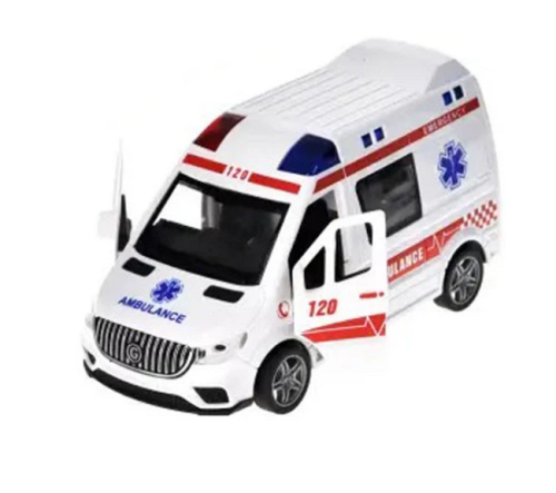 Игрушка Машинка Скорая Помощь с дымом инерционная 17 см  YM-9930F фото 2