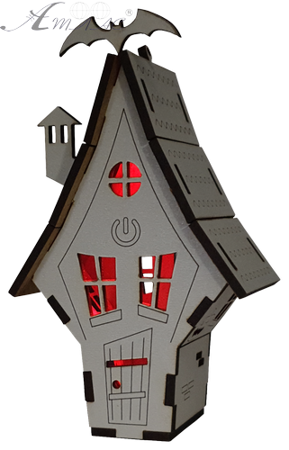 Домик с подсветкой № 17/1 свет - Быстрое трехцветное переключение, сенсорный выключатель, МДФ AS-5526, Е-025 Домик с подсветкой № 17/1 свет - Быстрое трехцветное переключение, сенсорный выключатель, МДФ AS-5526, Е-025