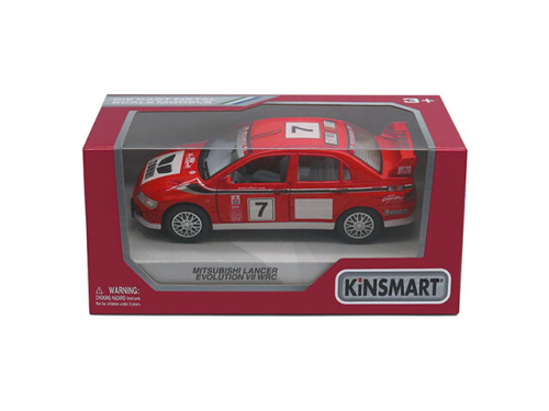 Машинка Kinsmart Mitsubishi Lanser, спорт, красная  KT5048W