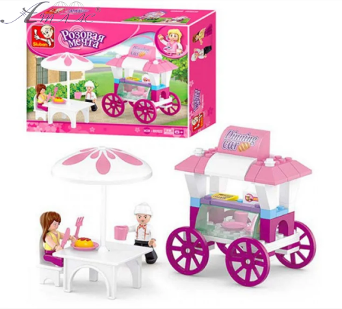 Игрушка Конструктор Sluban Розовая Мечта Кафе 78 деталей M38-B0522 Игрушка Конструктор Sluban Розовая Мечта Кафе 78 деталей M38-B0522
